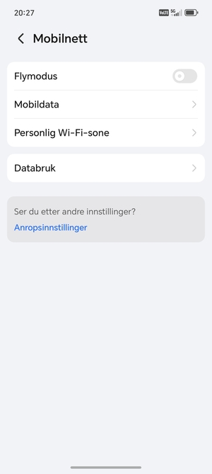 Velg Mobildata