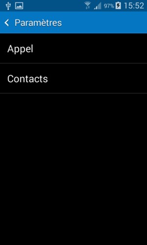 Sélectionnez Contacts