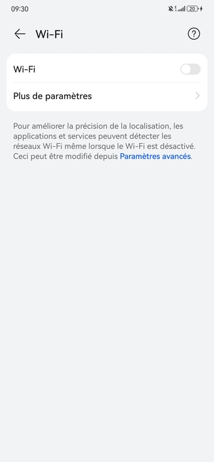 Activer le Wi-Fi