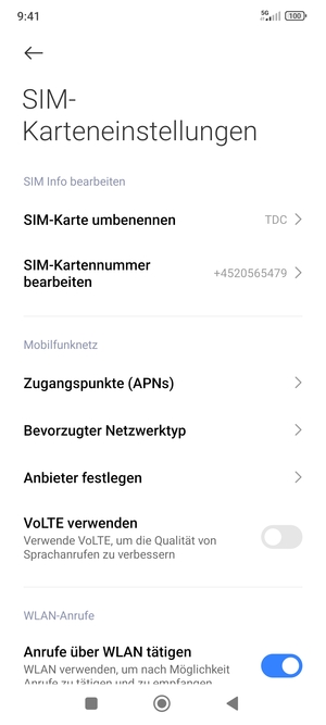 Wählen Sie Bevorzugter Netzwerktyp