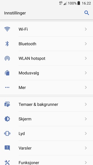 Velg WLAN hotspot