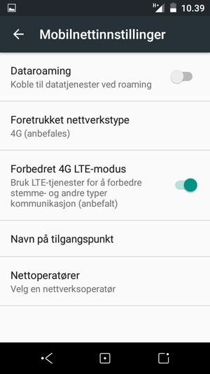 Velg Navn på tilgangspunkt