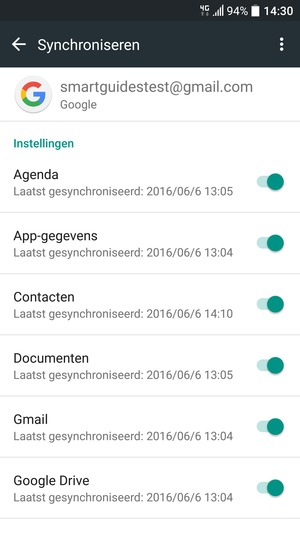 Selecteer de Menu-knop