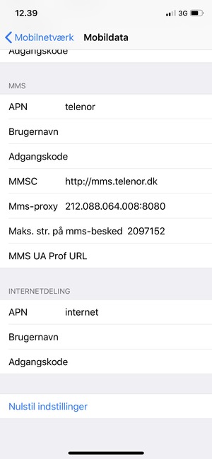 Scroll til og vælg Nulstil indstillinger