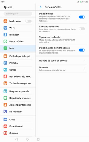 Seleccione Nombre de punto de acceso