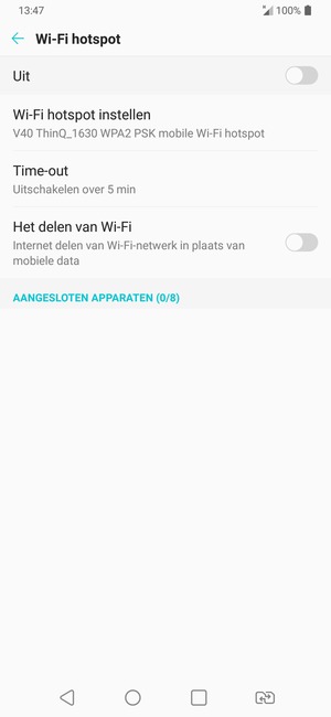 Selecteer Wi-Fi hotspot instellen