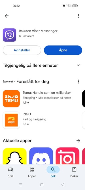 Velg Åpne
