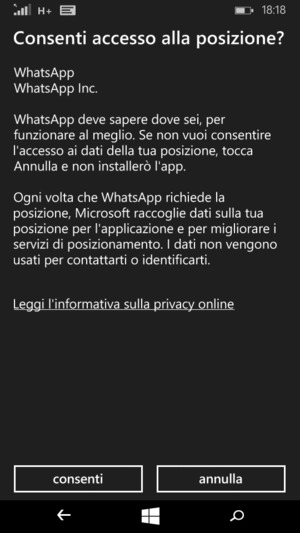 Seleziona consenti