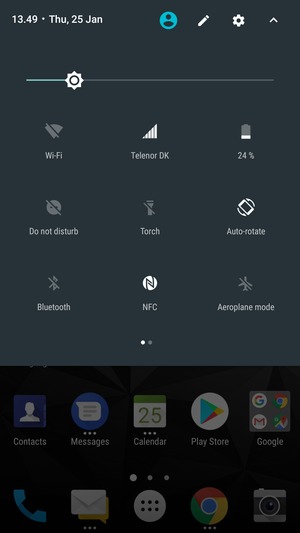 Adjust brightness to the required level