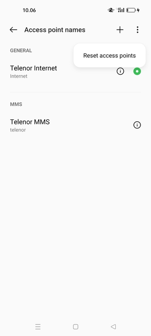 Select Reset access points