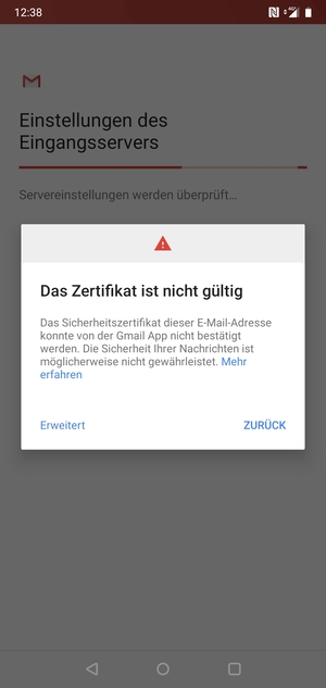 Wählen Sie ZURÜCK
