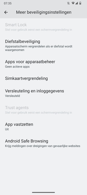 Selecteer Simkaartvergrendeling