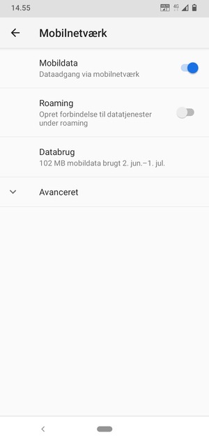 Vælg Avanceret