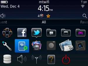 Scroll to and select Setup