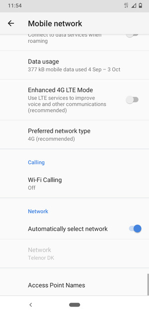 Select Access Point Names