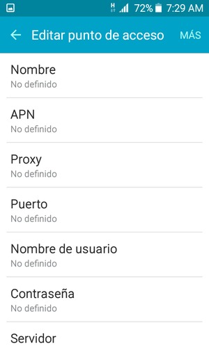 Introduzca la información de MMS