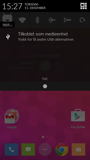 Dra ned toppmenyen