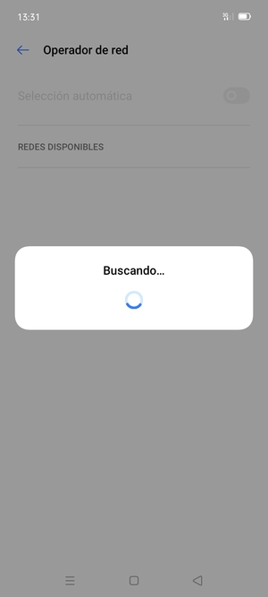 Espere a que la búsqueda termine