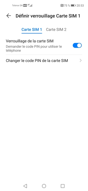 Votre code PIN de la carte SIM a été modifié