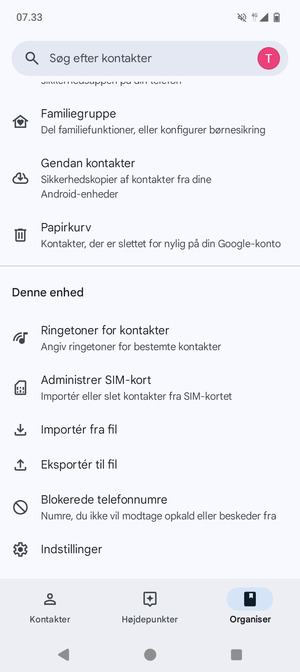 Scroll til og vælg Administrér SIM-kort