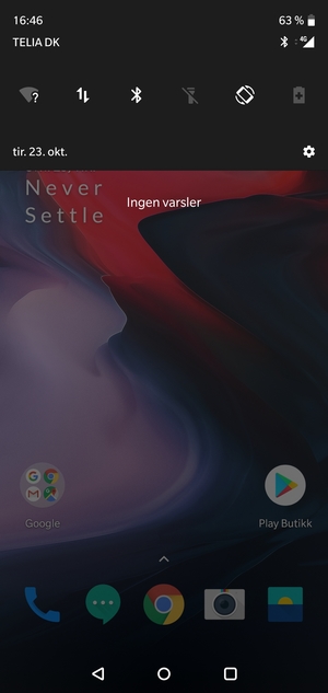 Dra ned toppmenyen igjen