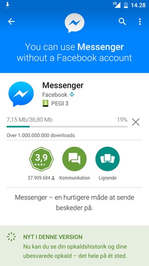 Afvent at installeringen er afsluttet