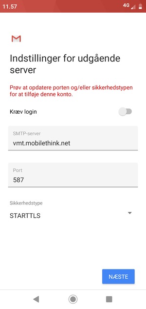 Vælg Sikkerhedstype