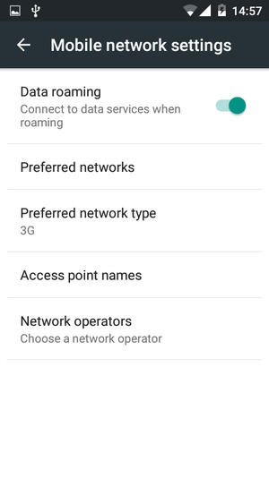 Turn Data roaming on or off