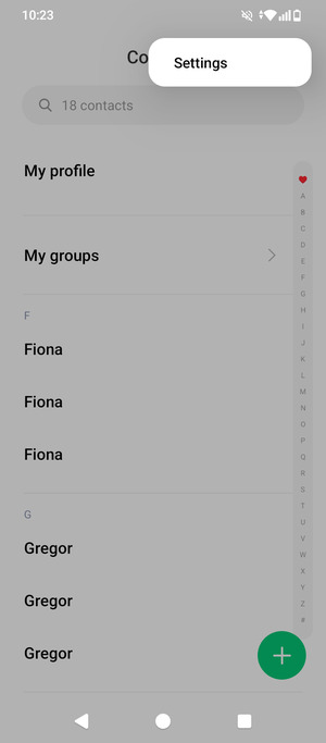 Select Settings