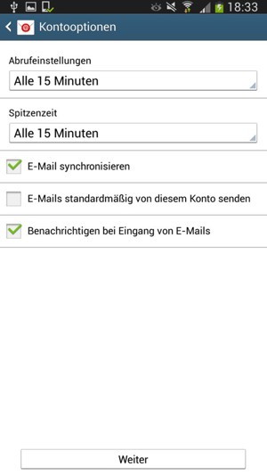 Wählen Sie Weiter