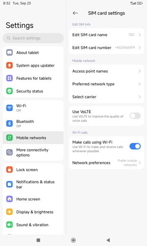 Select Access point names