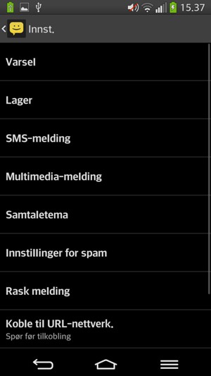 Velg SMS-melding
