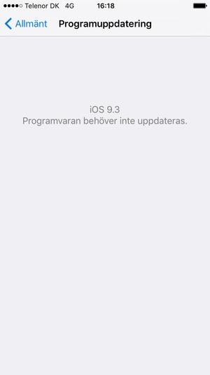 Om din iPhone är uppdaterad, kommer du att se följande skärm.