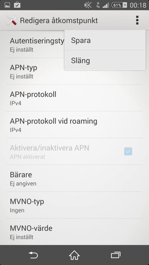 Tryck på Meny-knappen och välj Spara