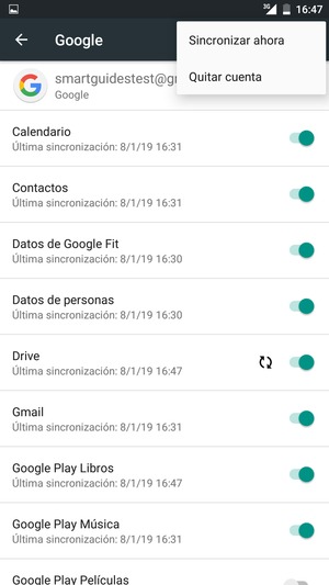 Seleccione Sincronizar ahora