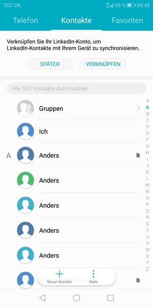 Wählen Sie Mehr
