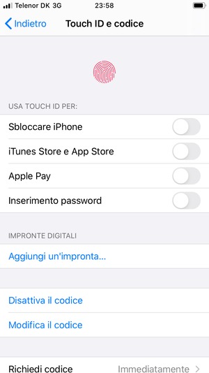 Seleziona Modifica il codice