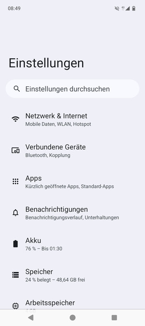 Wählen Sie Netwerk & Internet