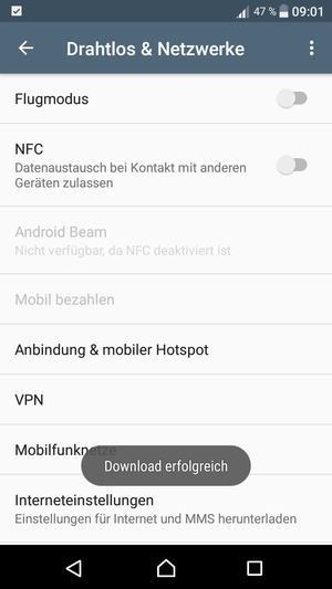 Warten Sie, bis das Herunterladen beendet ist