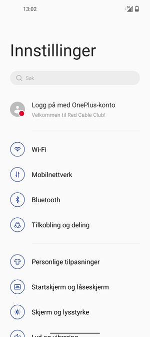 Velg Wi-Fi