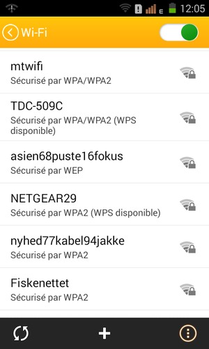 Sélectionnez le réseau sans fil auquel vous souhaitez vous connecter