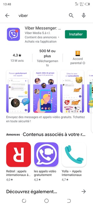 Sélectionnez l'appli