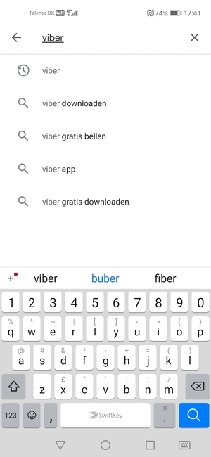 Voer de app-naam in en selecteer Zoeken