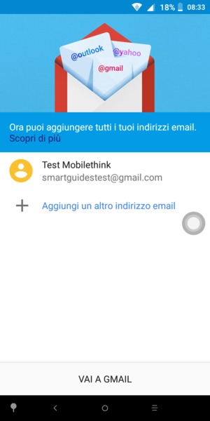 Seleziona VAI A GMAIL