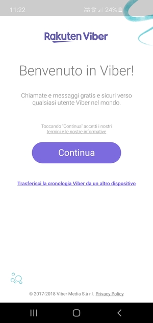 L'app è pronta per l'uso