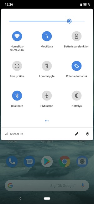 Slå Wi-Fi og Bluetooth fra