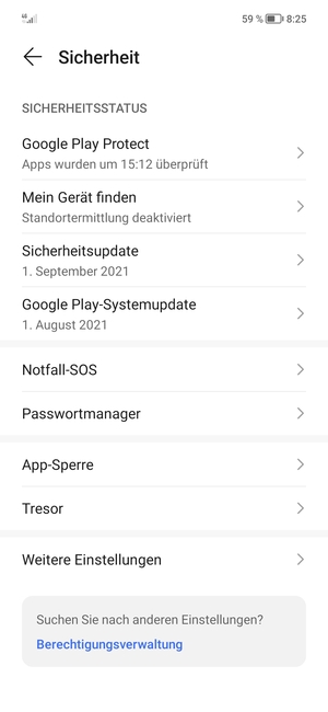 Wählen Sie Weitere Einstellungen