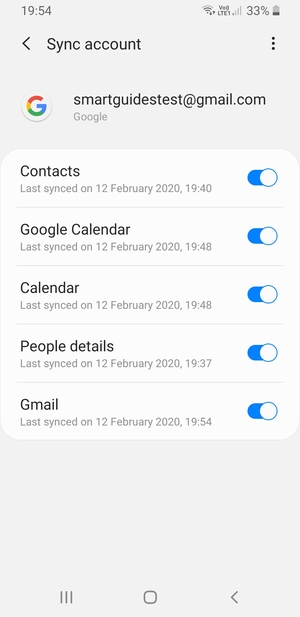 Make sure Contacts is selected