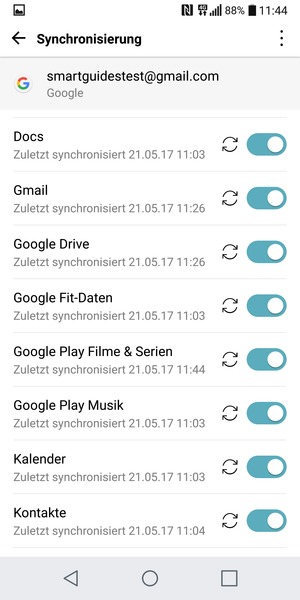 Ihre Daten werden synchronisiert