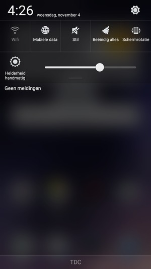 Schuif naar beneden in het bovenste menu opnieuw